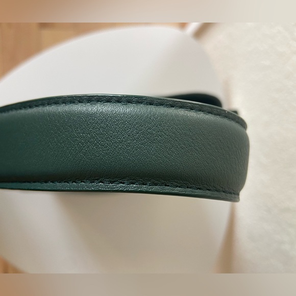 Nordstom Laura Croc Embossed Green Leather Handbag - Picture 8 of 9